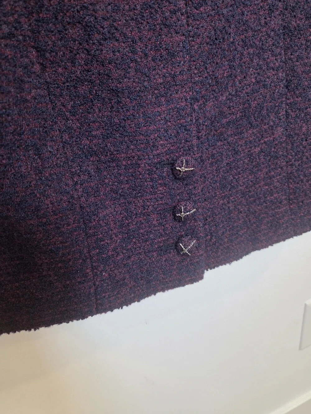 CHANEL Purple Wool Sheath Dress Cashmere Silk Designer Quiet Luxury EU 42